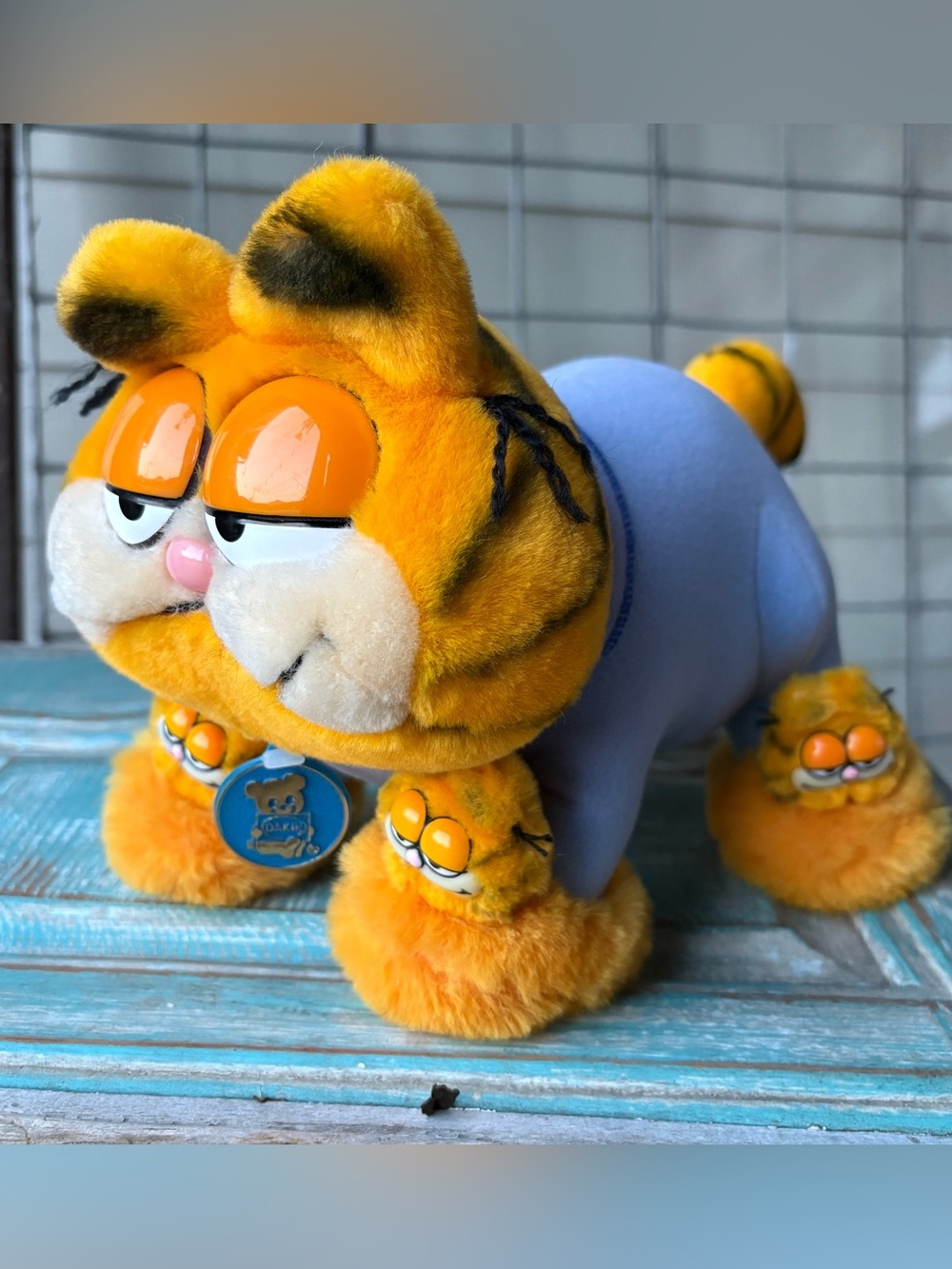 Vintage 1980’s Garfield In Pajamas & Slippers Rare Collectible With Dakin Tag
